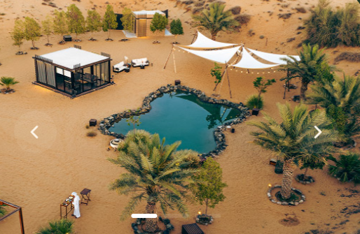Nestled Platinum Oasis 2 a 10 pessoas safari do deserto experiencia mais exclusiva e privativa guia em portugues para brasileiros passeio jantar exclusivo passeio de camelo
