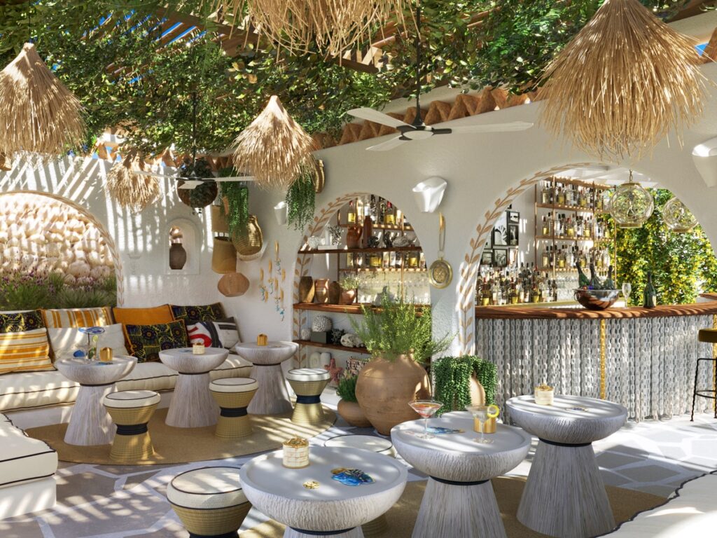 Foto panorâmica de um restaurante italiano luxuoso em Dubai, com salão elegante, mesas brancas impecavelmente montadas, iluminação suave, serviço refinado e ambiente exclusivo no coração financeiro da cidade. Atmosfera clássica, sofisticada e premium, ideal para turismo de luxo, jantares especiais e encontros de negócios nos Emirados Árabes Unidos.
