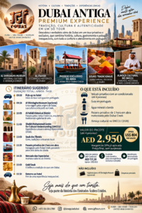 Guia em Dubai em Português da JGF Tours em tour cultural por Al Fahidi, Al Shindagha Museum, souks tradicionais e Sheikh Mohammed Centre for Cultural Understanding, explorando a história, a arquitetura e a cultura emiratense. Guia em Dubai em Português para experiências autênticas na Dubai antiga.