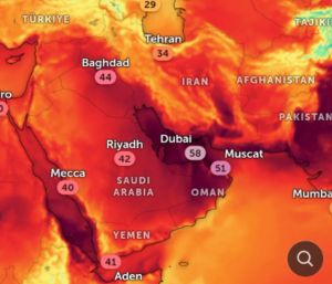 Clima em Dubai durante um dia ensolarado