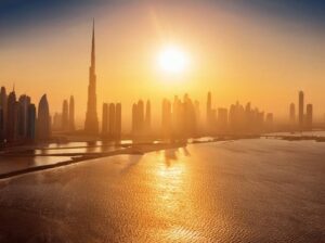 Clima em Dubai durante um dia ensolarado