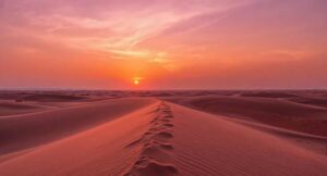Clima em Dubai durante um dia ensolarado safari do deserto